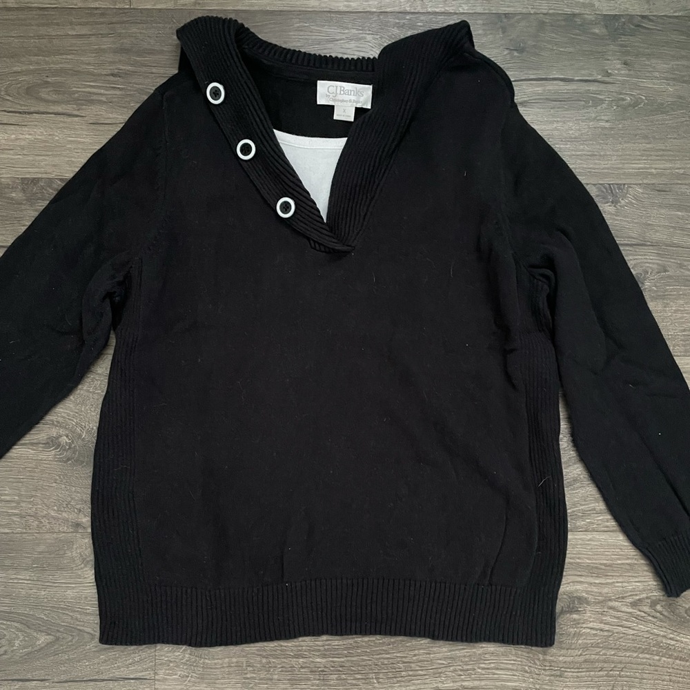Cute Sailor Black Sweater